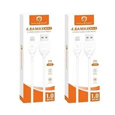 Kit 2 H'Maston H72 V8/Lightning/TipoC Cabo 4.8A Suporta Carregamento Super Rápido E Transmissão De Dados