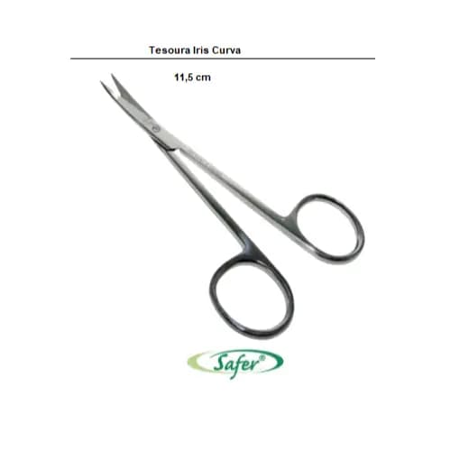 Tesoura Iris Ou Gengiva Curva 11,5 cm - Safer