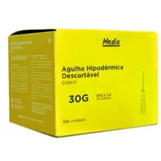 Destaque Agulha 13 x 0,30mm (30G x 1/2) Caixa c/100 un. Medix