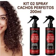 Kit 02 Und Spray Finalizador Cachos Perfeitos 200ml Fixação Suave e Natural Ativador de Cachos