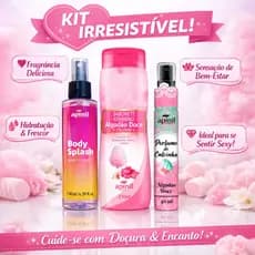 Kit Algodão Doce e Chiclete: Frescor, Sensualidade em 3 Fragrâncias Irresistíveis