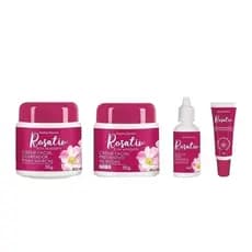 Kit Skin Care 4 Produtos Óleo De Rosa Mosqueta + Creme Para Área Dos Olhos Rosativ Abelha Rainha