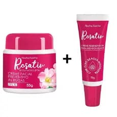 Kit Creme Area dos Olhos + Creme Preventivo às Rugas FPS 15, Óleo Rosa Mosqueta Rosativ
