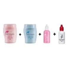 Kit 4 produtos Dermopés Super Hidratação 230g + Milagre Dos Pés + Antimicose Abelha Rainha