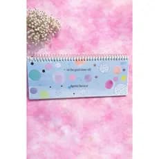 Agenda semanal planner mesa horizontal planner espiral compacto fofa criativa feminino colorido minimalista la creme