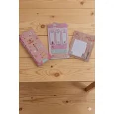 Kit conjunto Marcadores Post it Gatinhos Capivara Kawaii Papelaria Fofa Anotação Planejamento Bloco Adesivo