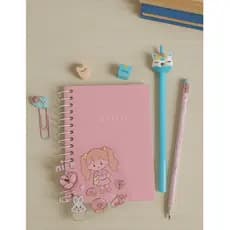 Mini kit/box/caixa papelaria fofa/criativa/divertida - menina/feminina - organização - planejamento - estudo - diversão