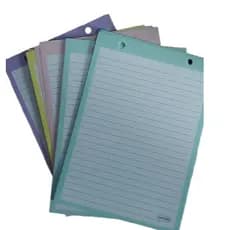 Refil Caderno Argolado Fichas  Pautada Bordas Coloridas Jandaia Organização Planejamento Home Office Feminino