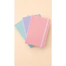Caderneta Capa recurso especial Anotação Planejamento Organização Pautada Folhas Tom Pastel Papelaria Criativa Ideias