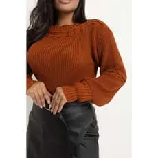 Blusa Tricot Manga Longa Moda Feminina Tendencia | Blusa de Trico Frio Elegante Inverno 2026