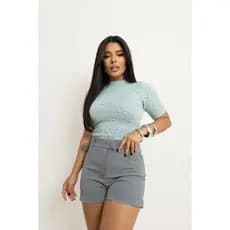 Blusa Modal Tricot Feminino elegante com Pelotinhas | Blusinha Tricô Modal Verão Tendência Gringa