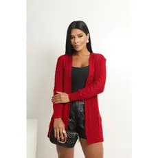 Cardigan Tricot Feminino Inverno 2026 | Casaco de Tricô Max Cardigan Leve Elegante