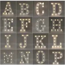 Luminária decorativa Abajur letra luminosa letra de led