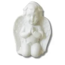 Anjo Rezando Branco de Plástico Enfeite De Mesa Batismo