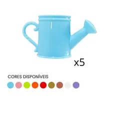 Mini Regador de Plástico Decorativo - 5 Unidades em Diversas Cores