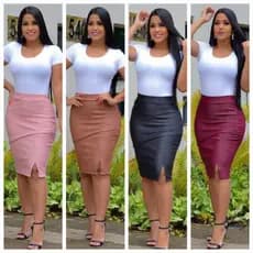 Saia reta justa, social, moda evangelica
