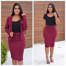 Saia reta, saia midi, saia social, cinza, saia lápis. Conjunto evangélico, conjunto de saia, blazer cinza, fardamento