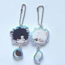 2 Unidades/Pacote Anime Link Click Cosplay Chaveiro Unissex Acrílico Bolsa Pingente Kawaii Lucas Charles Cheng Xiaoshi L