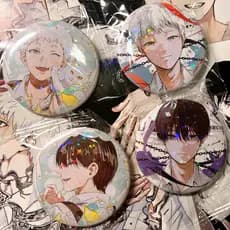 4 Pçs/Lote 58mm O Verão Hikaru Died Pin Anime Engraçado Yoshiki Tsujinaka Indou Personagem Broche Crachá Para Mochila De