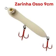 Isca Artificial De Superfície Zig Zara Zarinha 9Cm Cor Osso Com Chocalho Forte Para Tucunaré Traíra