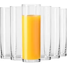 6 Copos Vidro Long Drink Festa Coquetel Água Suco Tubo 300ml