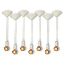 Kit 7 Fio Pendente Lustre Luminária de Teto Retrô Soquete Liso E27 Cabo PP 1mt Branco