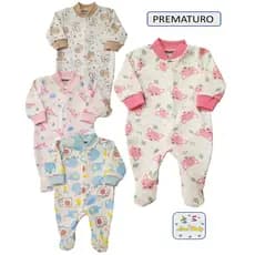 Macacão Com Pé  para Bebe  Prematuro e Boneca Reborn Lene Baby