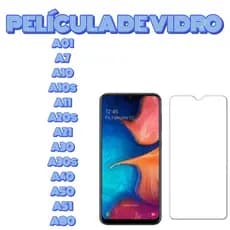 Película de Vidro A01,A7,A10,A10s,A11,A20,A20s,A21,A30s,A40,A50,A51 e A80
