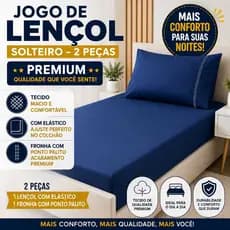 Jogo de Lençol Solteiro Micropercal 400 Fios Premiun/Com Ponto Palito
