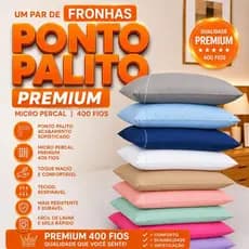 Par de  Fronhas ponto Palito Premium 400 Fios - Micropercal