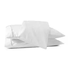 Jogo de Lençol Casal Queen 4 Peças 100% Algodão 200 Fios Lençol de Cobrir Vira Ponto Palito e  Fronhas com Ponto Palito