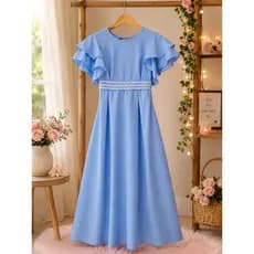 vestido 3 marias, vestido elegante, Vestido longo feminino, Vestido em camadas,Vestido para festa, vestido evangélico.