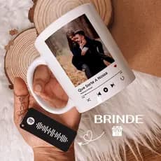Presente personalizado namorados, Caneca personalizada + chaveiro Spotify, Caneca personalizada dia dos namorados