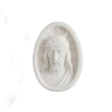 Estátua Escultura de Jesus com Auréola – Peça Religiosa Decorativa