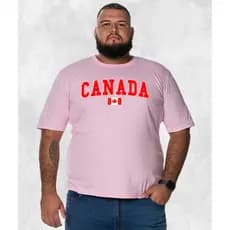 Camiseta Estampada Plus Size Tamanho Especial Canada