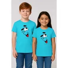 CAMISETA INFANTIL GABRIEL E SHIRLEY JUVENIL ADULTO 100% ALGODÃO UNISSEX AZUL YOUTUBER CAMISA