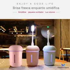 Umidificador E Purificadores De Ar Aromatizador De Ambientes Portátil Purificador Luminária Usb Mini Ventilador Fãs Led