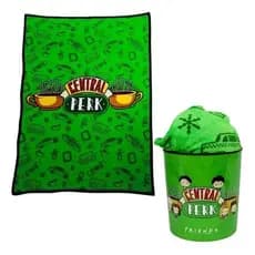Kit Manta Com Balde Para Pipoca Friends Central Perk Zona Criativa