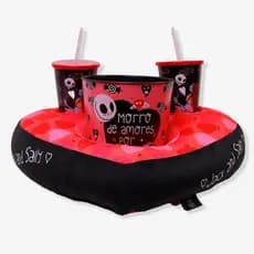 KIT ALMOFADA PIPOCA FIBRA CORACAO JACK AND SALLY