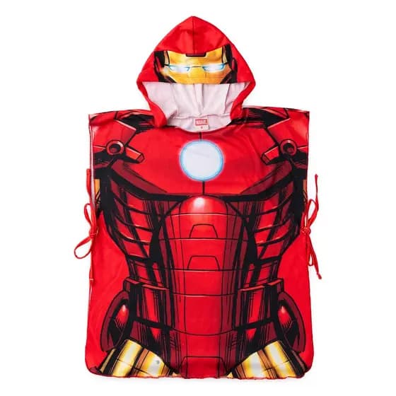 Saida de Praia Infantil Homem de Ferro Marvel com Capuz