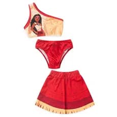 Conjunto Biquíni Infantil Moana Top, Calcinha e Saia