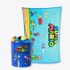 Kit Manta e Balde de Pipoca Super Mario