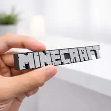 Letreiro Minecraft - Placa minecraft - Decoração - Decoração Minecraft