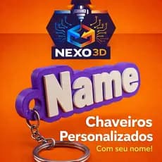 Chaveiro Personalizado com Seu Nome em 3D – Leia a Descrição Antes de Comprar!