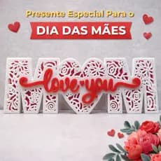 Presente Criativo para o Dia das Mães Placa MOM