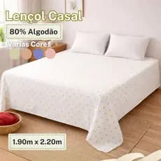 Lençol Casal 80% Algodão | Conforto e Maciez