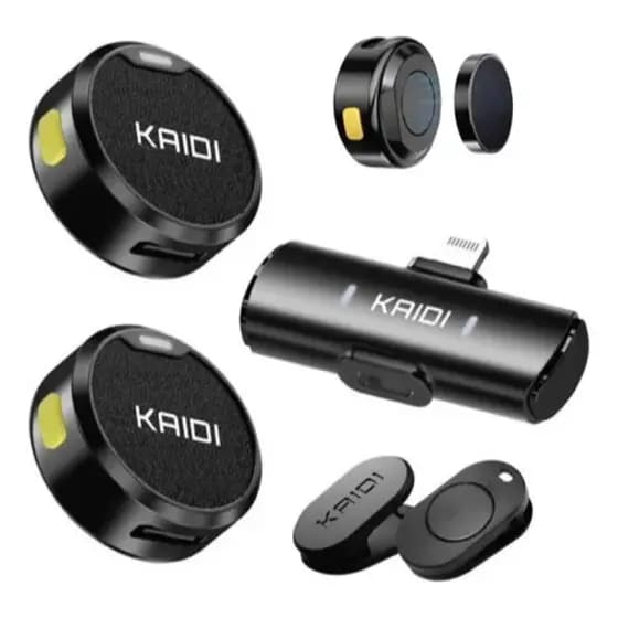 Microfone Duplo Kaidi Kmf4-c Wireless Usb-c Para Smartphones Iphone