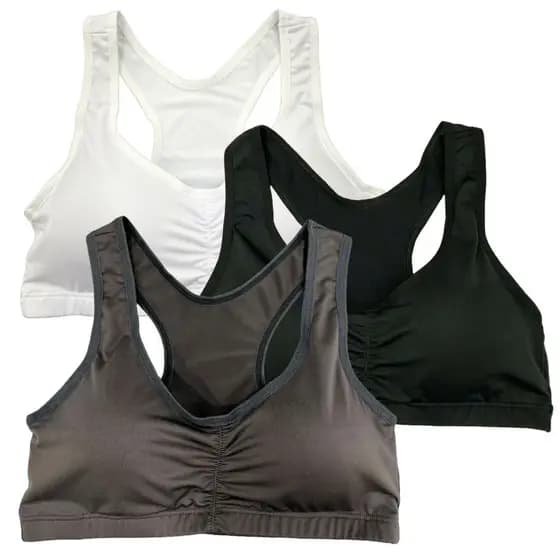 Kit 3 Top Fitness com Bojo Removível Nadador Academia
