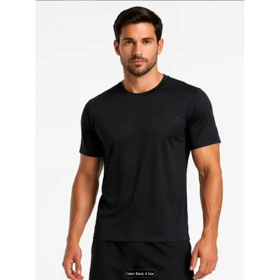 Kit 3 Camisetas Masculina Dry Fit Academia Manga Curta Tecido Respirável Fitness Corrida Treino - Branca e Preta