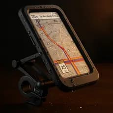 Suporte  de Celular Moto E Bike Á Prova Dágua 360° Articulado Antiqueda Universal Antifurto Titanium